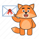 fox, envelope, mail, email