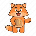 fox, package, box, delivery