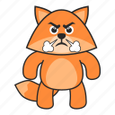 fox, angry, anger, emotion