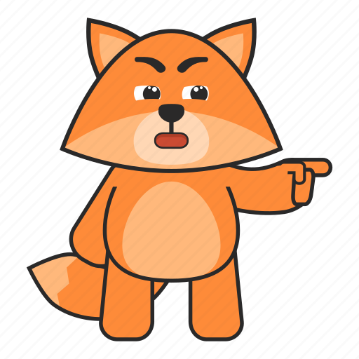 Fox, point, suspicious icon - Download on Iconfinder