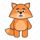 fox, sad, cute, emotion