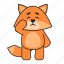 fox, sad, cry, emotion 