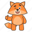 fox, wink, cute, thumbs up 