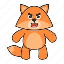 fox, angry, anger, emotion
