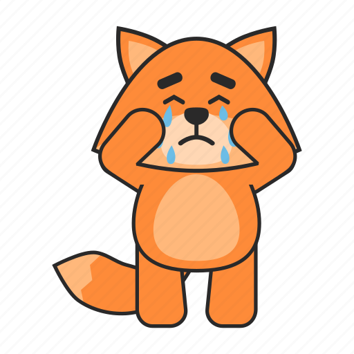 Fox, cry, emoticon, emoji icon - Download on Iconfinder