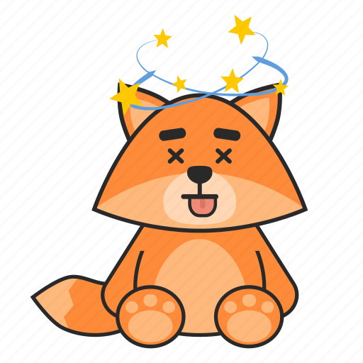 Fox, dazed, emoticon, emoji icon - Download on Iconfinder