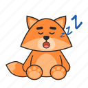 fox, sleep, sleeping