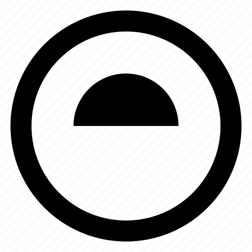 Circle, half, round, slice, split, userinterface icon - Download on Iconfinder