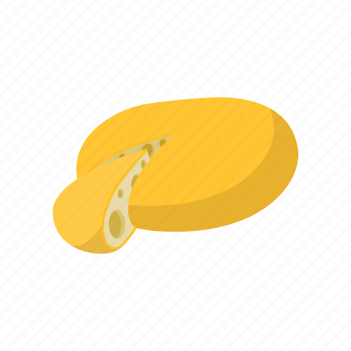Cartoon, cheese, circle, dairy, food, french, yellow icon - Download on Iconfinder