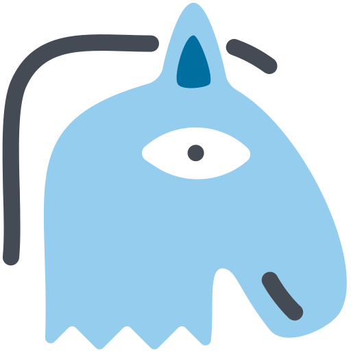 Beast, blue, danger, emoji, freak, horse icon - Free download