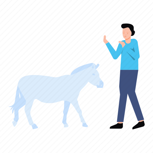 Horse, boy, standing, freak, emoji icon - Download on Iconfinder