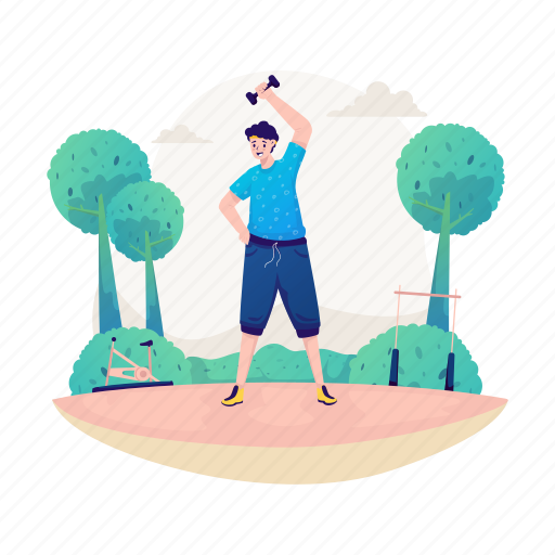 Nature, park, leisure, workout, fitness, healthy, hobby illustration - Download on Iconfinder