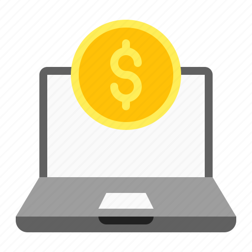 Digital nomad, dollar, earning, freelancer, laptop, money icon - Download on Iconfinder