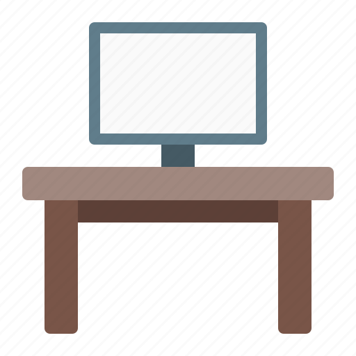 Computer, freelancer, table, work from home, workplace icon - Download on Iconfinder
