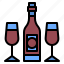 freetime, wine, bottle, drink, glass, alcohol 