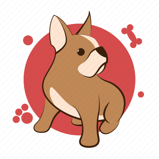 French, bulldog, dog, pet, cute, cartoon, puppy icon - Download on Iconfinder