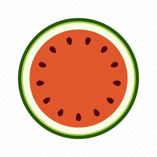 Cross section, fresh, fruit, high saturation, watermelon icon - Download on Iconfinder