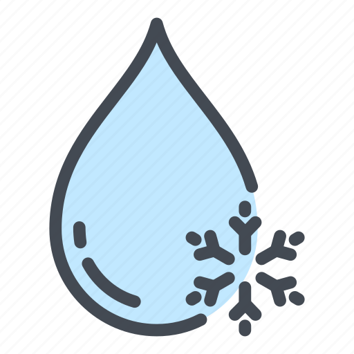 Water, drop, ice, cold, snowflake icon - Download on Iconfinder