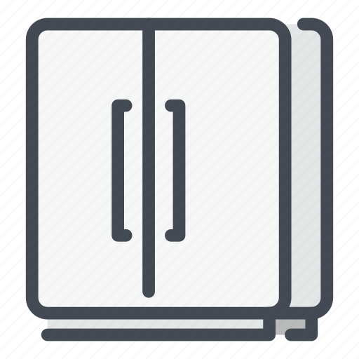 Fridge, refrigerator, freezer, side by side icon - Download on Iconfinder