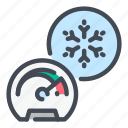 dashboard, performance, stats, snowflake, ice, temperature
