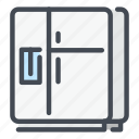 fridge, refrigerator, freezer, dual, side by side, appliance