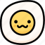 emoji, emotion, expression, face, feeling, fried egg, grinning 