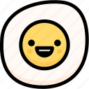 emoji, emotion, expression, face, feeling, fried egg, happy