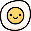 emoji, emotion, expression, face, feeling, fried egg, happy