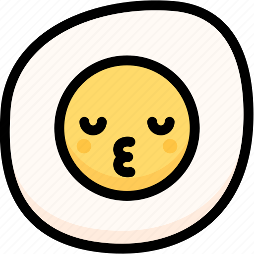 Emoji, emotion, expression, face, feeling, fried egg, kiss icon - Download on Iconfinder