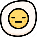emoji, emotion, expression, face, feeling, fried egg, neutral