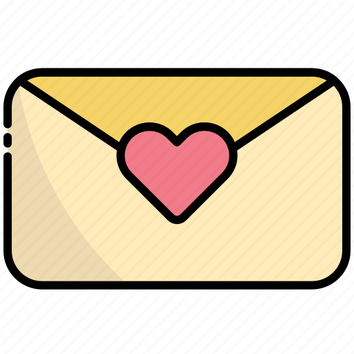 Envelope, mail, letter, message, love, heart, communication icon - Download on Iconfinder