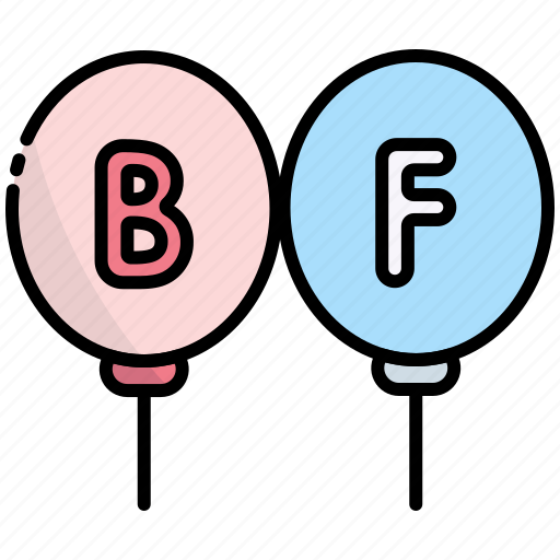 Ballons, decoration, celebration, balloon, best friend, friendship day, friend icon - Download on Iconfinder