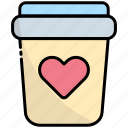 coffee cup, beverage, drink, love, heart, friendship