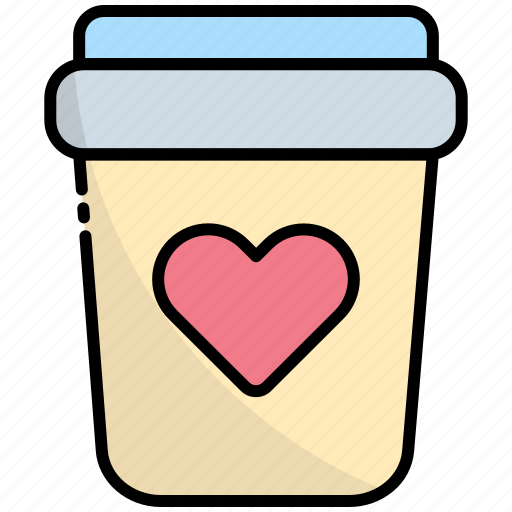 Coffee cup, beverage, drink, love, heart, friendship icon - Download on Iconfinder