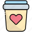 coffee cup, beverage, drink, love, heart, friendship 