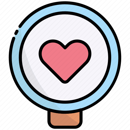 Find, search, zoom, love, heart, romance, friendship icon - Download on Iconfinder