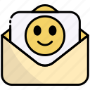 mail, email, message, smiley, friendship, envelope, expression