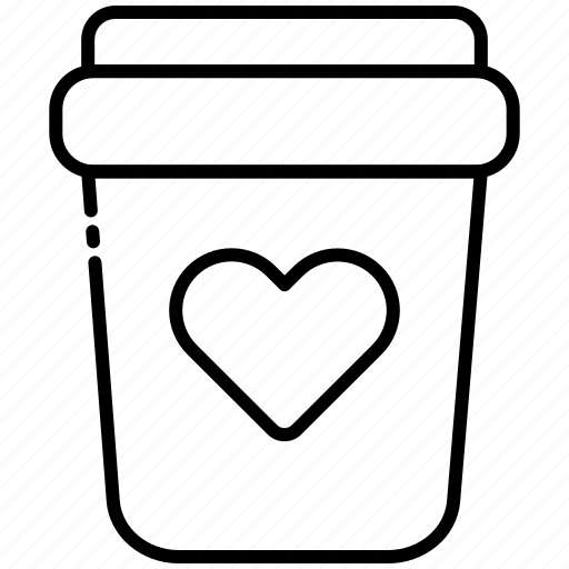 Coffee cup, coffee, beverage, drink, love, heart, friendship icon - Download on Iconfinder