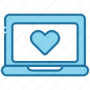 laptop, computer, love, technology, heart, communication