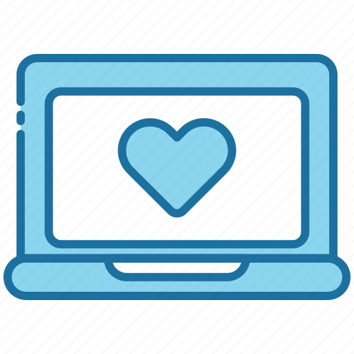 Laptop, computer, love, technology, heart, communication icon - Download on Iconfinder