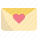 envelope, mail, letter, message, love, heart, communication
