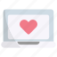 laptop, computer, love, technology, heart, communication 