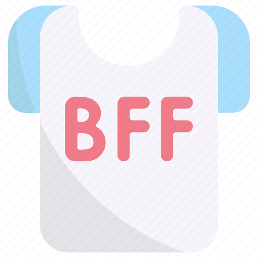 T-shirt, shirt, clothes, clothing, bff, best friend, friendship icon - Download on Iconfinder