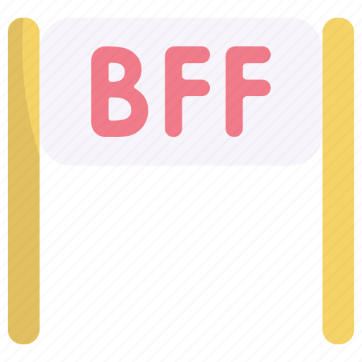 Banner, best friend, poster, bff, friend, friendship, background icon - Download on Iconfinder