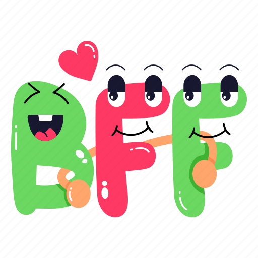 Bff lettering, bff typography, best friends, bff, alphabets icon - Download on Iconfinder