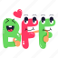 bff lettering, bff typography, best friends, bff, alphabets 
