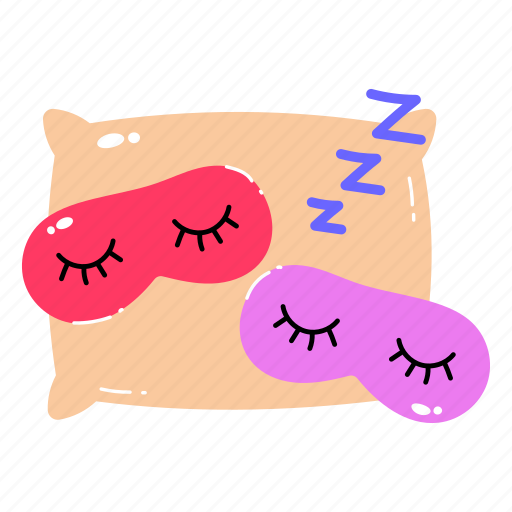 Sleeping masks, sleeping pillow, eye masks, best friends, napping icon - Download on Iconfinder