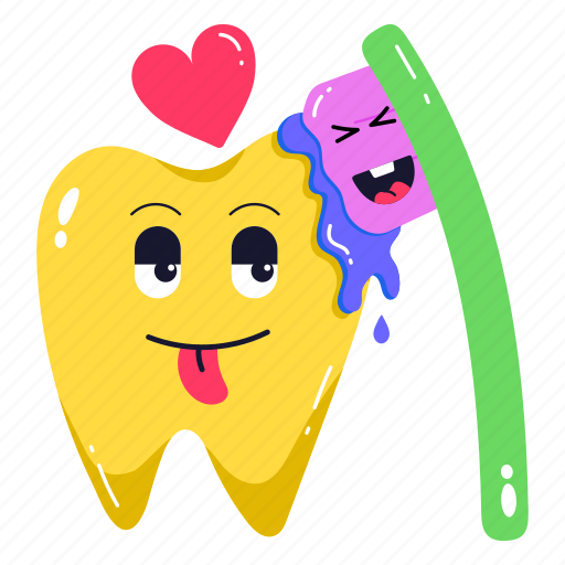 Best friends, teeth cleaning, toothpaste, toothbrush, friendship goal icon - Download on Iconfinder