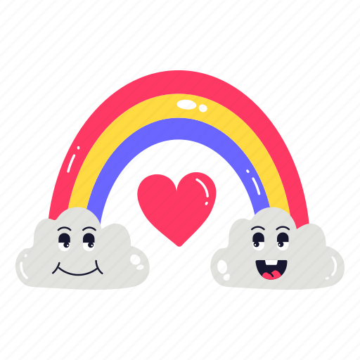 Colour spectrum, clouds rainbow, colourful sky, sky rainbow, best friends icon - Download on Iconfinder