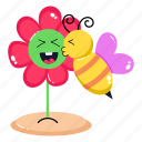 bee flower, bee nectar, bumblebee, honeybee, best friends